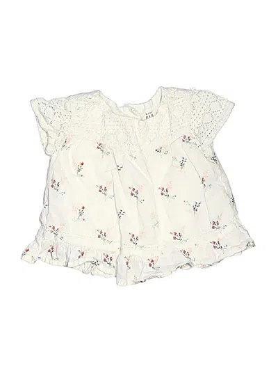 Pre-owned Baby Gap Kids' Short Sleeve Blouse In Ivory