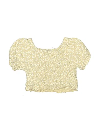 Pre-owned Baby Gap Kids' Short Sleeve Blouse In Yellow