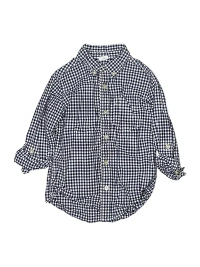 Pre-owned Baby Gap Kids' Short Sleeve Button Down Shirt In Blue