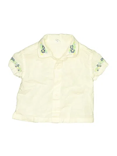 Pre-owned Baby Gap Babies' Short Sleeve Button Down Shirt In Yellow