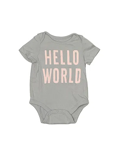 Pre-owned Baby Gap Babies' Short Sleeve Onesie In Gray