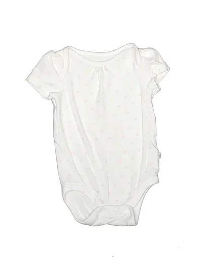 Pre-owned Baby Gap Babies' Short Sleeve Onesie In White