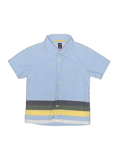 Pre-owned Baby Gap Kids' Short Sleeve Polo Shirt In Blue