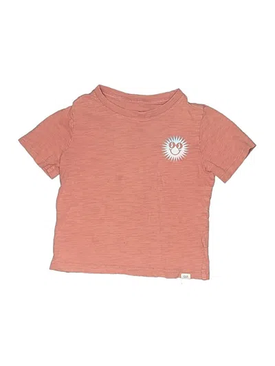 Pre-owned Baby Gap Kids' Short Sleeve T-shirt In Orange