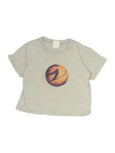 Pre-owned Baby Gap Kids' Short Sleeve T-shirt In Gray
