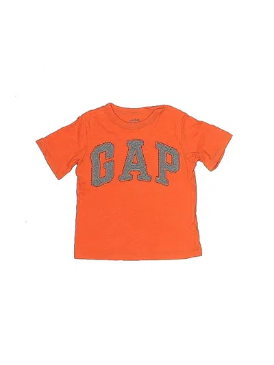 Pre-owned Baby Gap Kids' Short Sleeve T-shirt In Orange