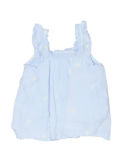 Pre-owned Baby Gap Kids' Tank Top Blue Ruffles Neckline Tops
