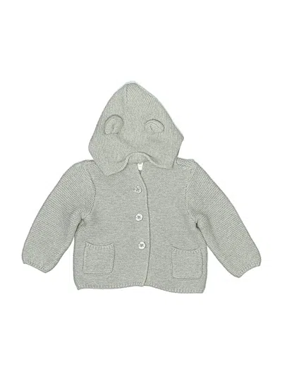Pre-owned Baby Gap Babies' Zip Up Hoodie In Gray