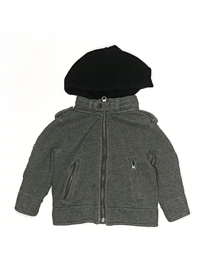 Pre-owned Baby Gap Kids' Zip Up Hoodie In Gray