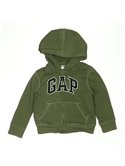 Pre-owned Baby Gap Kids' Zip Up Hoodie In Green