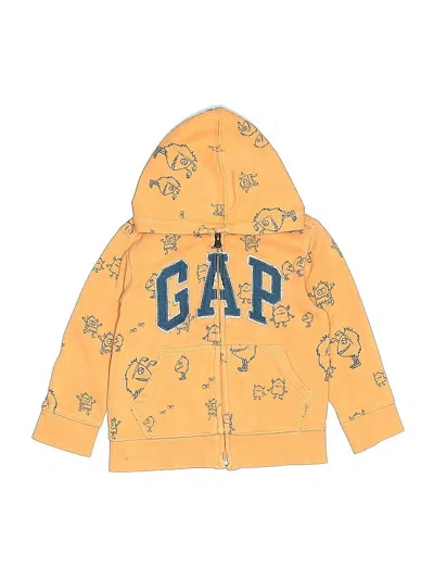 Pre-owned Baby Gap Kids' Zip Up Hoodie In Orange