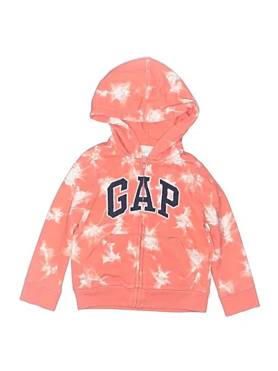 Pre-owned Baby Gap Kids' Zip Up Hoodie In Orange