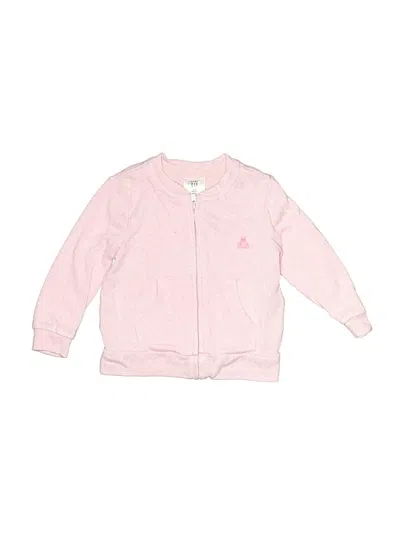 Pre-owned Baby Gap Babies' Zip Up Hoodie In Pink