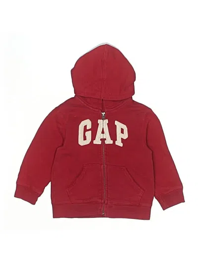 Pre-owned Baby Gap Kids' Zip Up Hoodie In Red