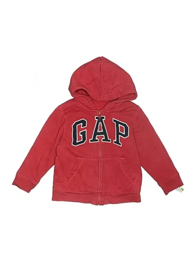 Pre-owned Baby Gap Kids' Zip Up Hoodie In Red