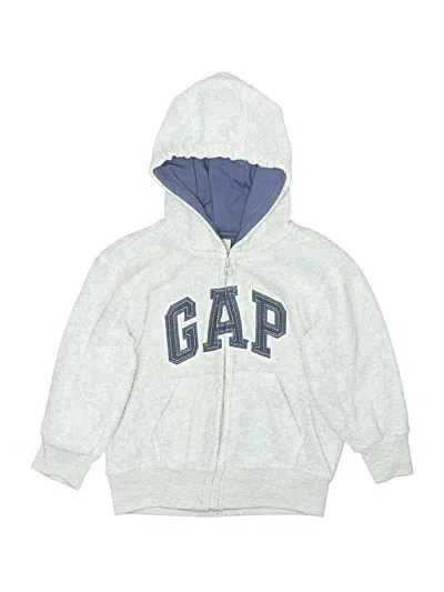 Pre-owned Baby Gap Kids' Zip Up Hoodie In Silver