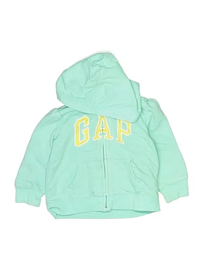 Pre-owned Baby Gap Kids' Zip Up Hoodie In Teal
