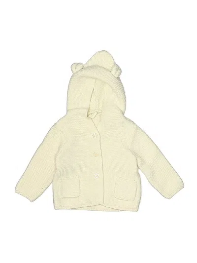 Pre-owned Baby Gap Babies' Zip Up Hoodie In White
