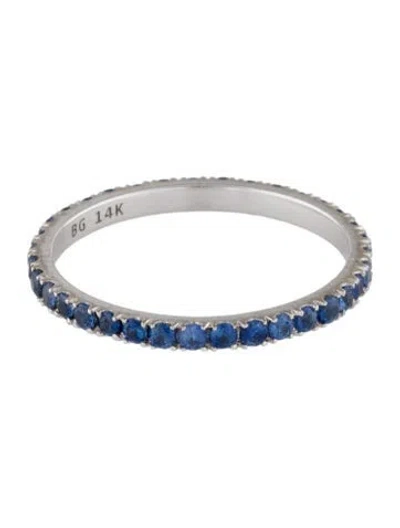 Pre-owned Baby Gold 14k Blue Sapphire Eternity Band In Multi