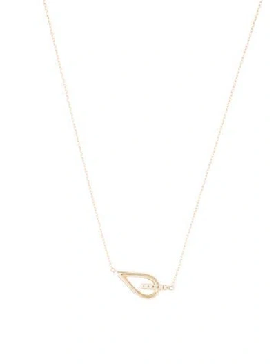 Pre-owned Baby Gold 14k Diamond Anchor Knot Necklace, 20" In Multi