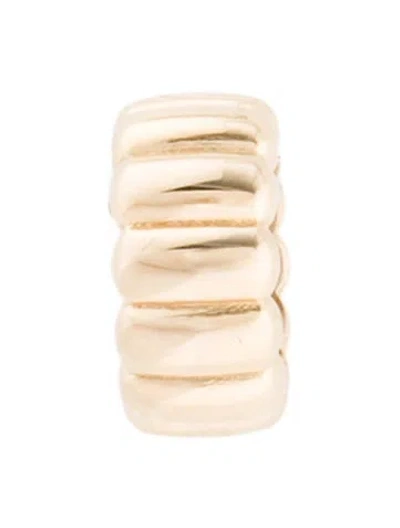 Pre-owned Baby Gold 14k Fluted Slider Bead Charm, 0.5" In Multi