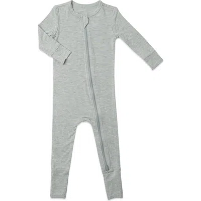 Baby Grey By Everly Grey Kids'  Convertible Zip Romper In Heather Grey Solid