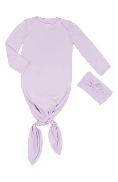 Baby Grey By Everly Grey Gown & Head Wrap In Pink