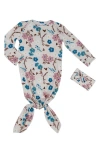 Baby Grey By Everly Grey Gown & Head Wrap In Neutral