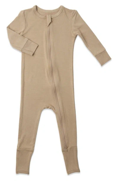 Baby Grey By Everly Grey Print Footie In Light Latte