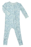 Baby Grey By Everly Grey Babies' Print Footie In Waves