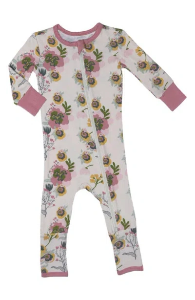 Baby Grey By Everly Grey Print Ruffle Convertible Romper In Camellia