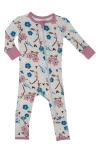 Baby Grey By Everly Grey Print Ruffle Convertible Romper In Multi