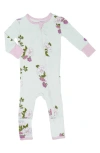 Baby Grey By Everly Grey Print Ruffle Convertible Romper In Peony