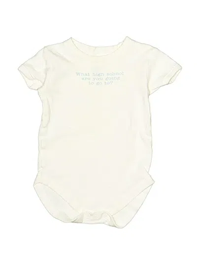 Pre-owned Baby Jay Babies' Short Sleeve Onesie In White