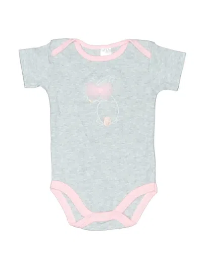 Pre-owned Baby Kiss Babies' Short Sleeve Onesie In Gray