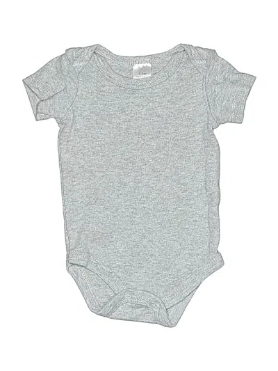 Pre-owned Baby Kiss Babies' Short Sleeve Onesie In Gray