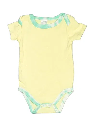 Pre-owned Baby Kiss Babies' Short Sleeve Onesie In Yellow