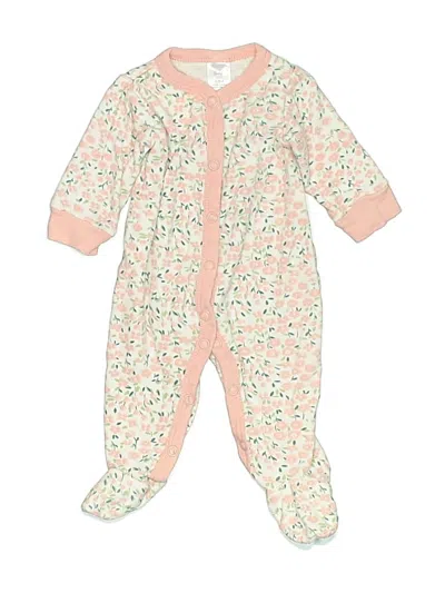 Pre-owned Baby Babies' Long Sleeve Onesie In White