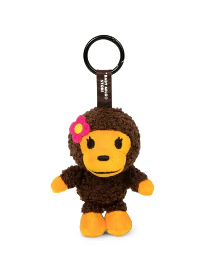*baby Milo® Store By *a Bathing Ape® Baby Lisa Plush Keychain In Brown