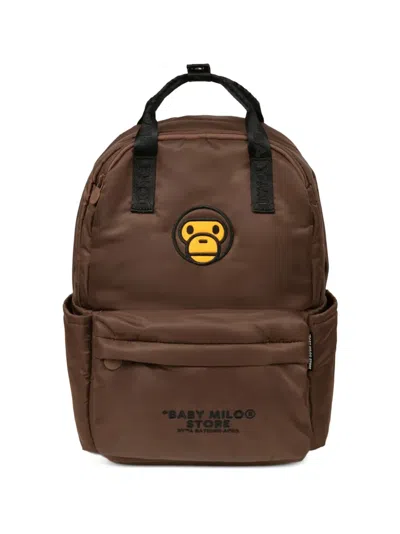 *baby Milo® Store By *a Bathing Ape® Baby Milo Embroidered Backpack In Brown