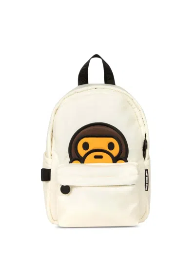 *baby Milo® Store By *a Bathing Ape® Baby Milo Embroidered Backpack In White