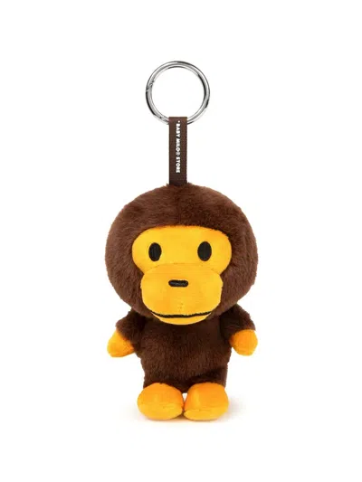 *baby Milo® Store By *a Bathing Ape® Baby Milo Plush Keychain In Brown