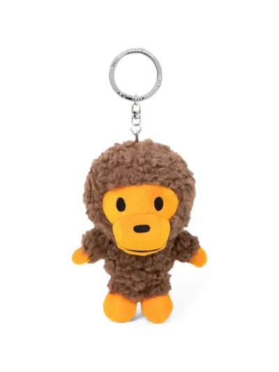 *baby Milo® Store By *a Bathing Ape® Baby Milo Plush Keychain In Brown