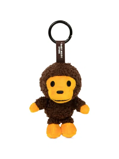 *baby Milo® Store By *a Bathing Ape® Baby Milo Plush Keychain In Brown