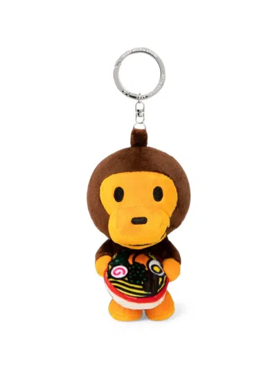 *baby Milo® Store By *a Bathing Ape® Baby Milo Plush Keychain In Brown