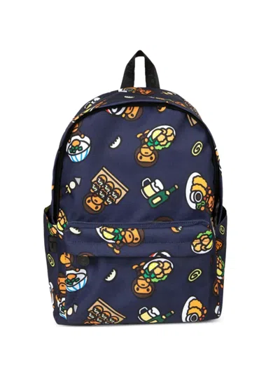 *baby Milo® Store By *a Bathing Ape® Baby Milo Print Backpack In Blue