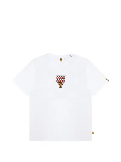 *baby Milo® Store By *a Bathing Ape® T-shirt Mit Cartoon-print In White