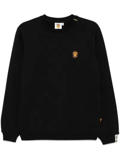 *baby Milo® Store By *a Bathing Ape® Crew-neck Sweatshirt In Black