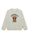 *baby Milo® Store By *a Bathing Ape® Embroidered Long-sleeve Sweatshirt In Neutral