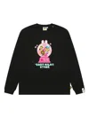 *baby Milo® Store By *a Bathing Ape® Graphic-print Long-sleeved T-shirt In Black
